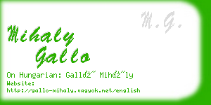 mihaly gallo business card